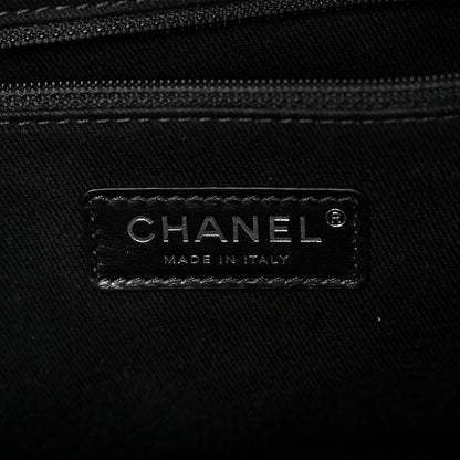 Chanel Mixed Fibers Small Deauville Bowling Bag Navy Blue 6 of 11