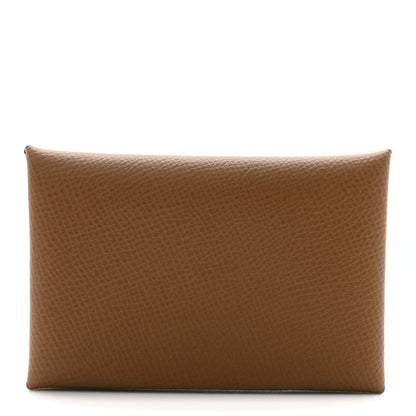 Hermes Epsom Verso Calvi Card Case Alezan Biscuit 1 of 8