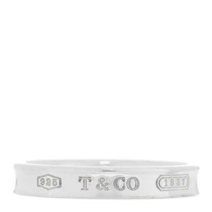Tiffany Sterling Silver Narrow 1837 Band Ring 60 9.25 1 of 5