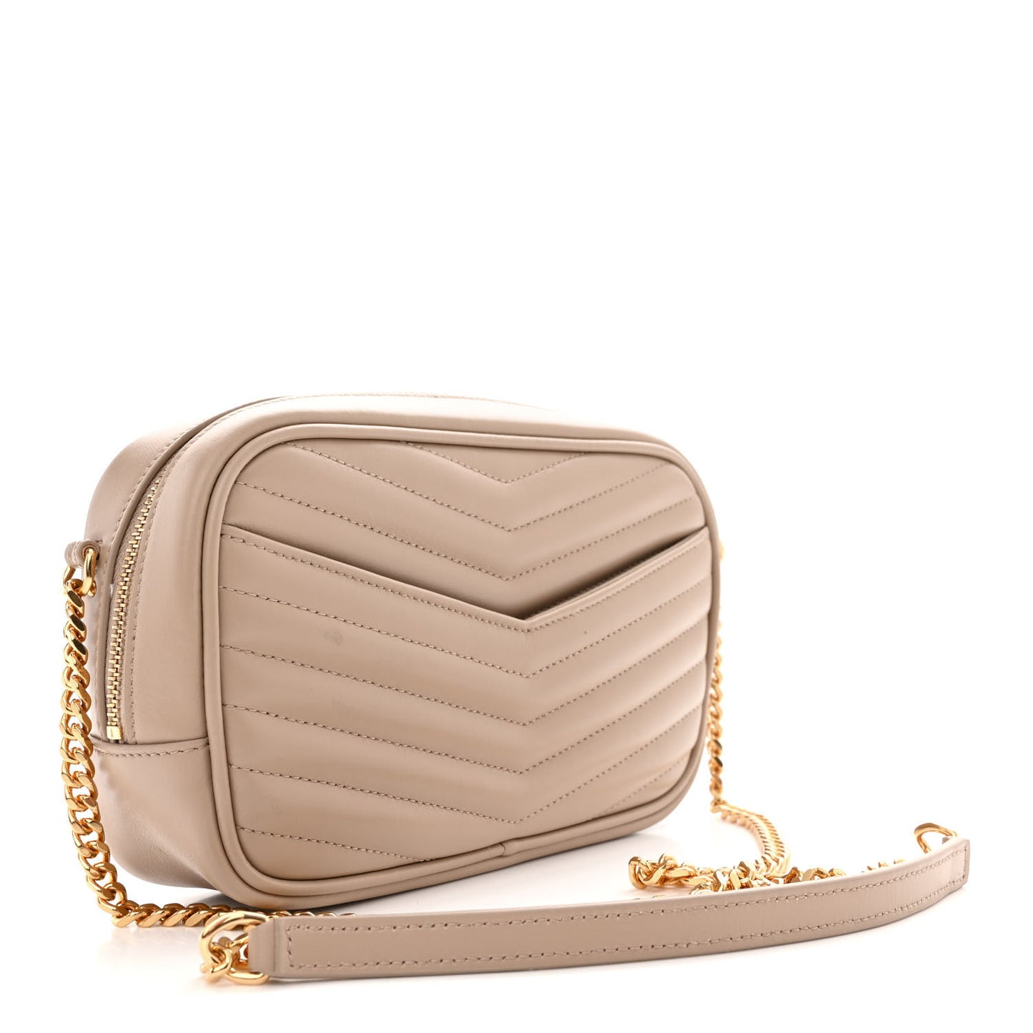 Calfskin Matelasse Monogram Mini Lou Camera Bag Dark Beige