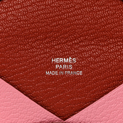 Hermes Chevre Mysore Verso Calvi Card Case Rose Ete Cuivre 6 of 8