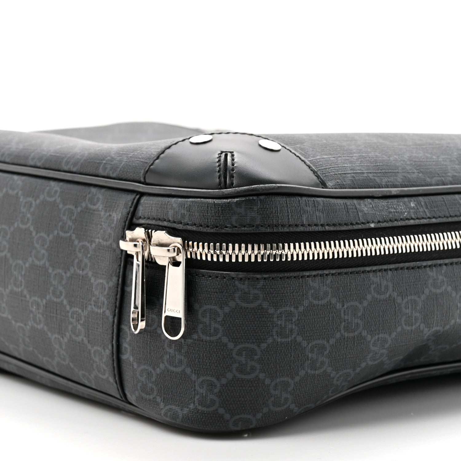 Gucci GG Supreme Monogram Briefcase Backpack Black Grey 1799760