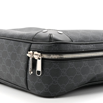 Gucci GG Supreme Monogram Briefcase Backpack Black Grey 15 of 20