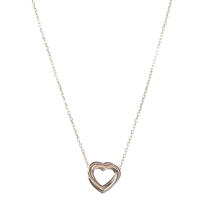 Cartier 18K Pink Yellow White Gold Trinity Heart Necklace 1 of 6