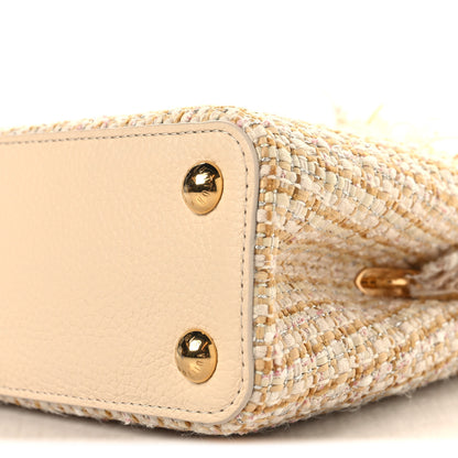 Louis Vuitton Tweed Taurillon Capucines BB Beige 9 of 9