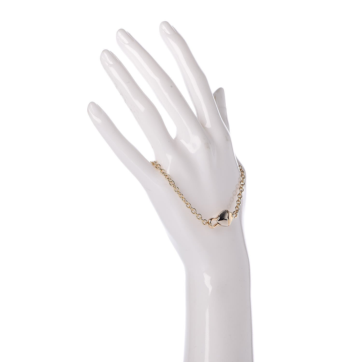 Bulgari 18K Yellow White Gold Fish Chain Bracelet 2 of 5