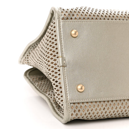 Chanel Metallic Calfskin Perforated Up In The Air Tote Light Gold 10 of 12