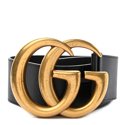 Gucci Calfskin Double G Wide Belt 65 26 Black 1 of 6