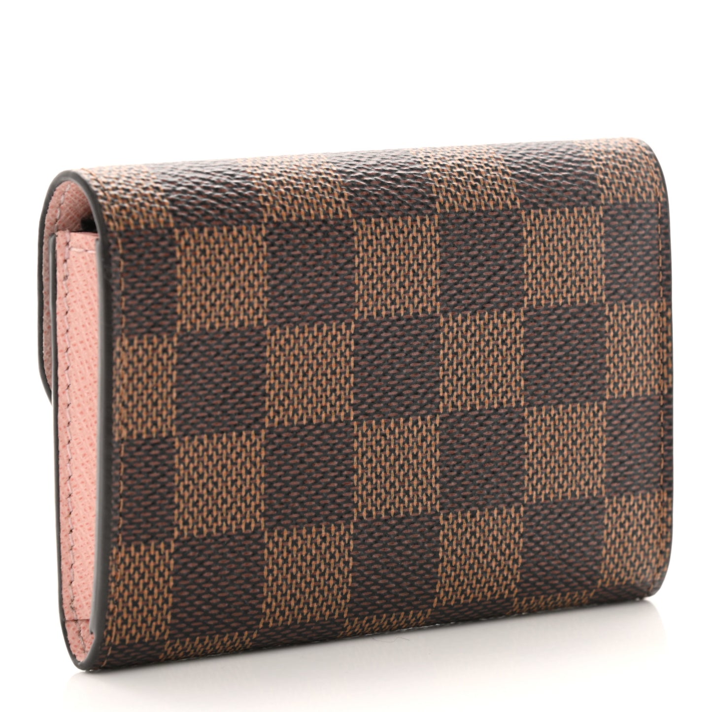 Damier Ebene Rosalie Coin Purse Rose Ballerine