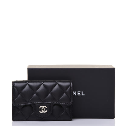 Chanel Lambskin Quilted Flap Card Holder Black 12 of 12