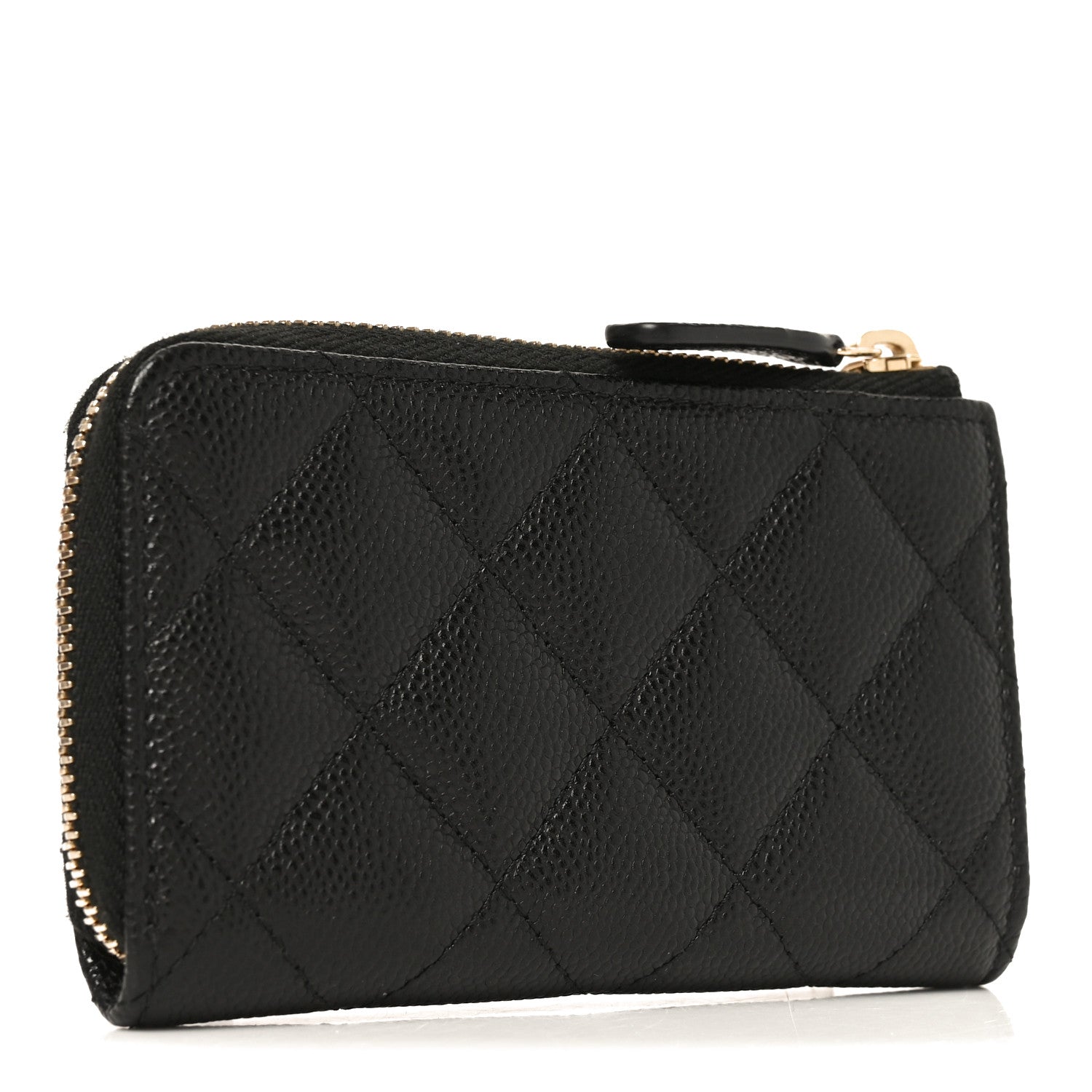 Chanel Caviar Quilted Zipped Key Holder Case Black 3 of 8