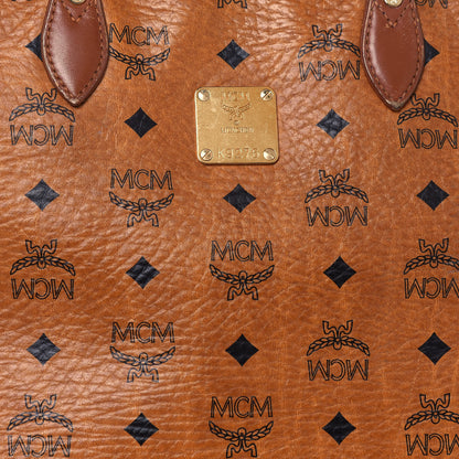 MCM Visetos Dog Bone Shopper Tote Cognac 18 of 21