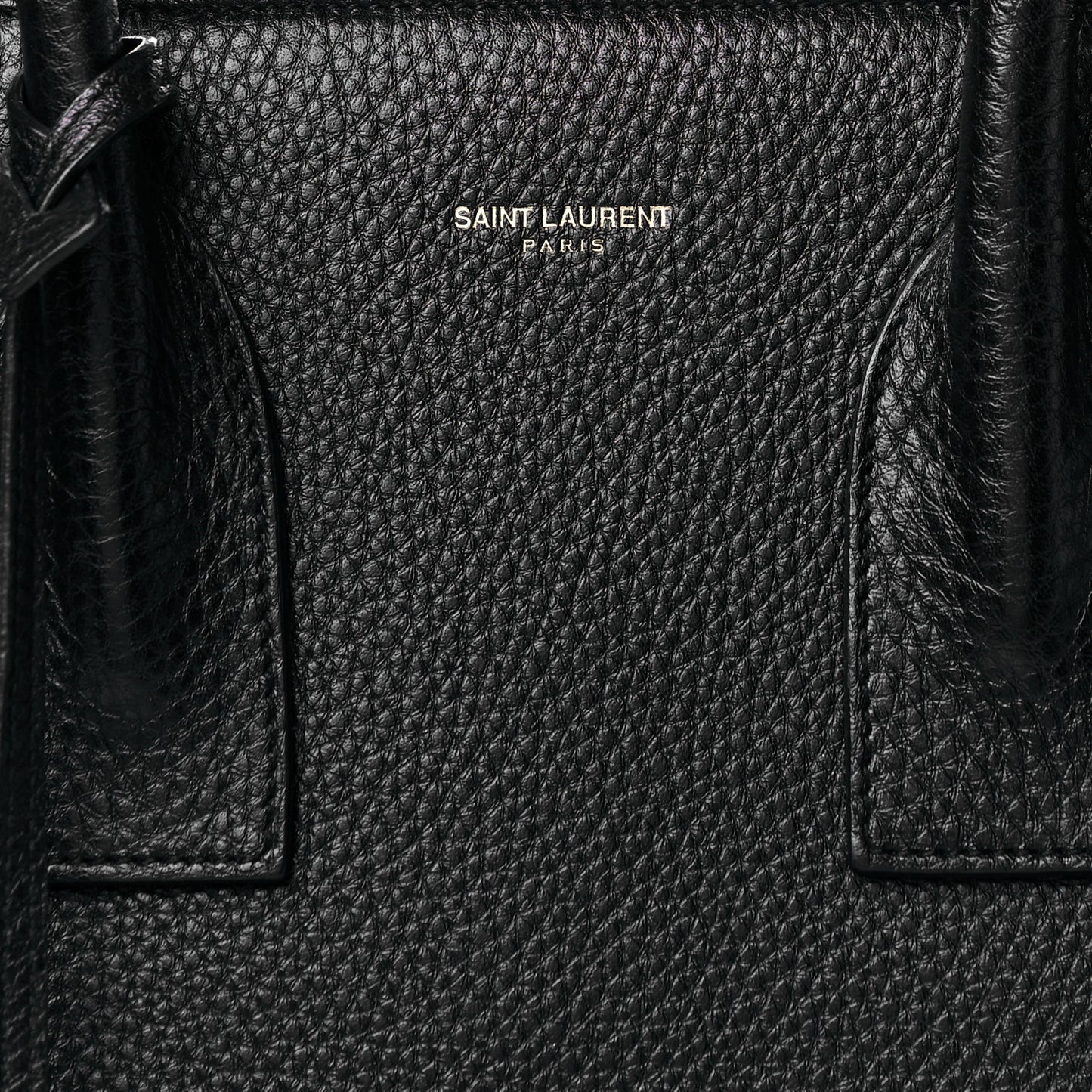 Grained Calfskin Small Sac De Jour Black