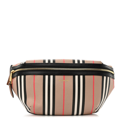 Burberry E-Canvas Icon Stripe Sonny Bum Bag Archive Beige 1 of 9