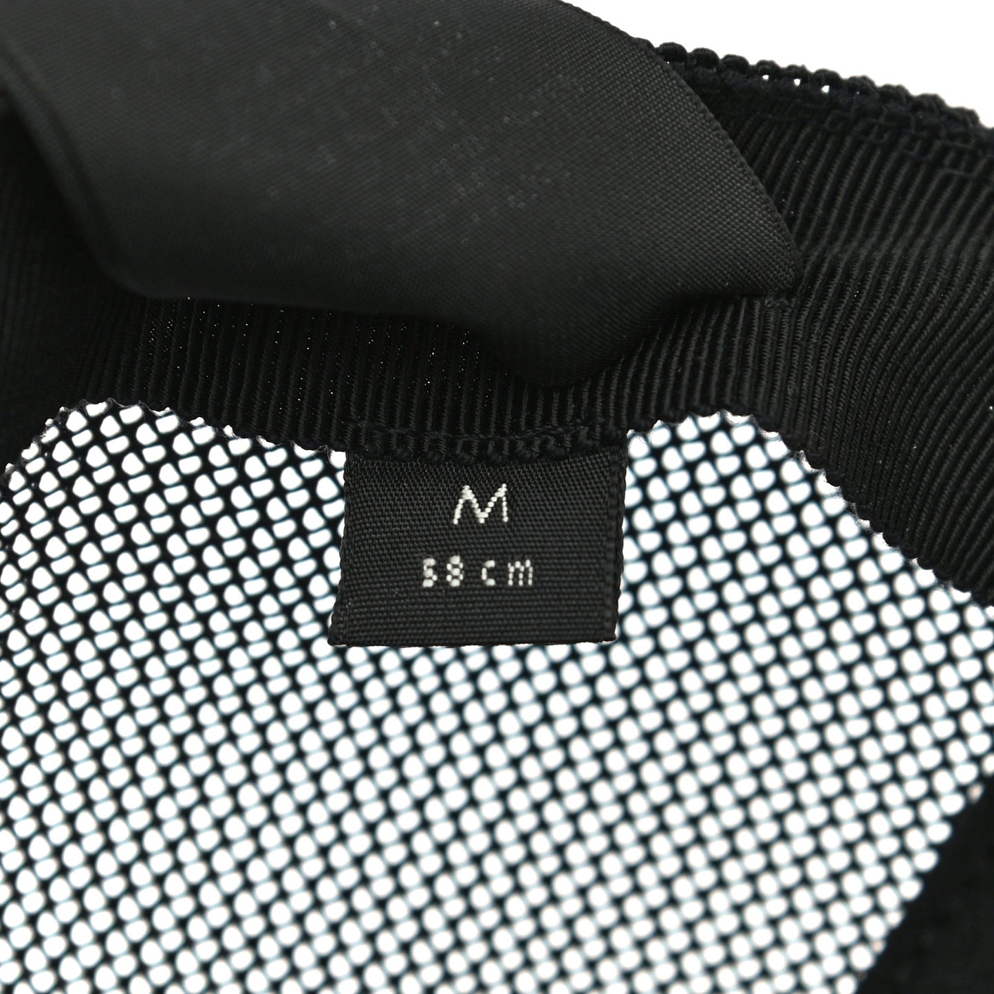 Grained Calfskin Logo Baseball Hat M 58 Black
