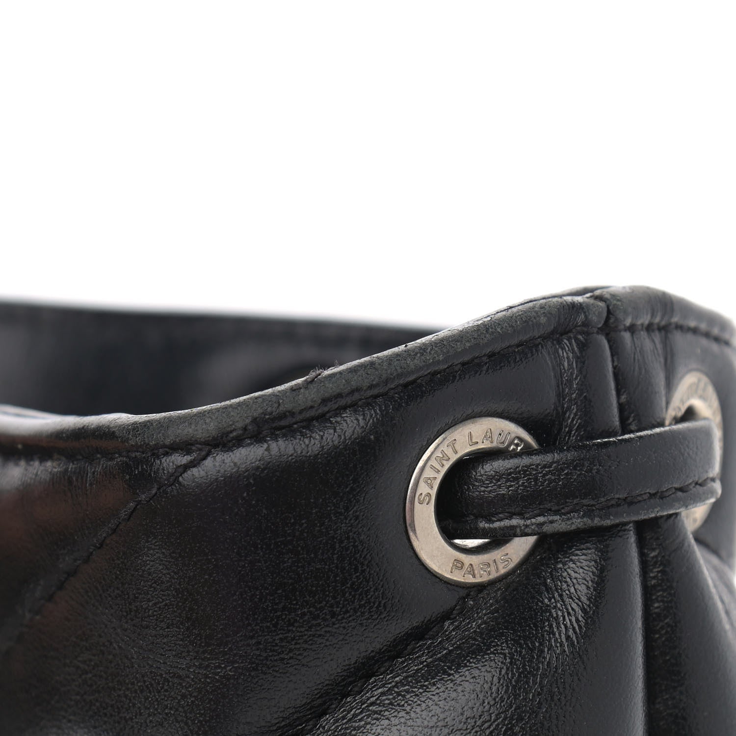 Saint Laurent Calfskin Y Quilted Monogram Small Loulou Backpack Black 11 of 11