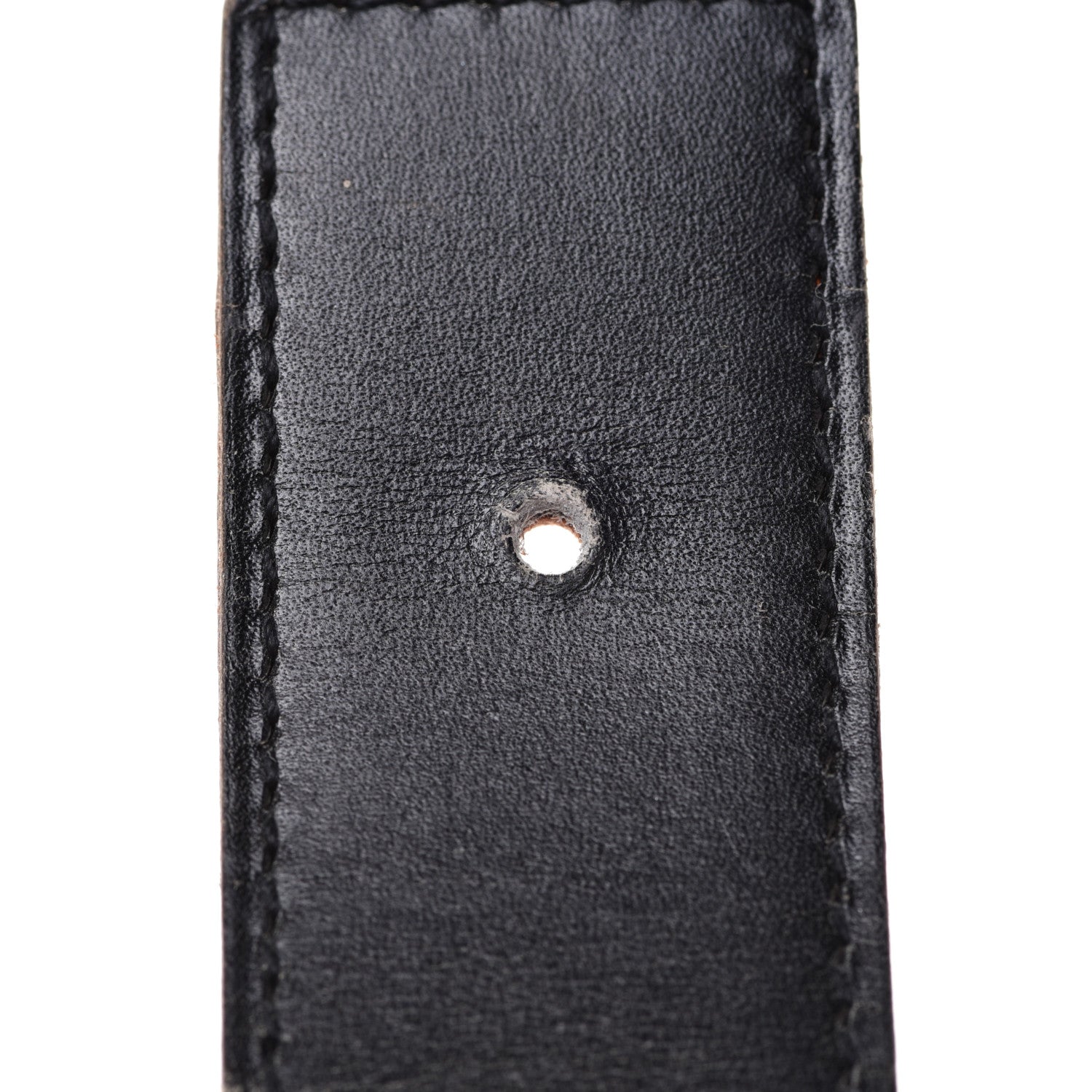 Hermes Box Togo 32mm H Belt 85 Black Orange 6 of 11