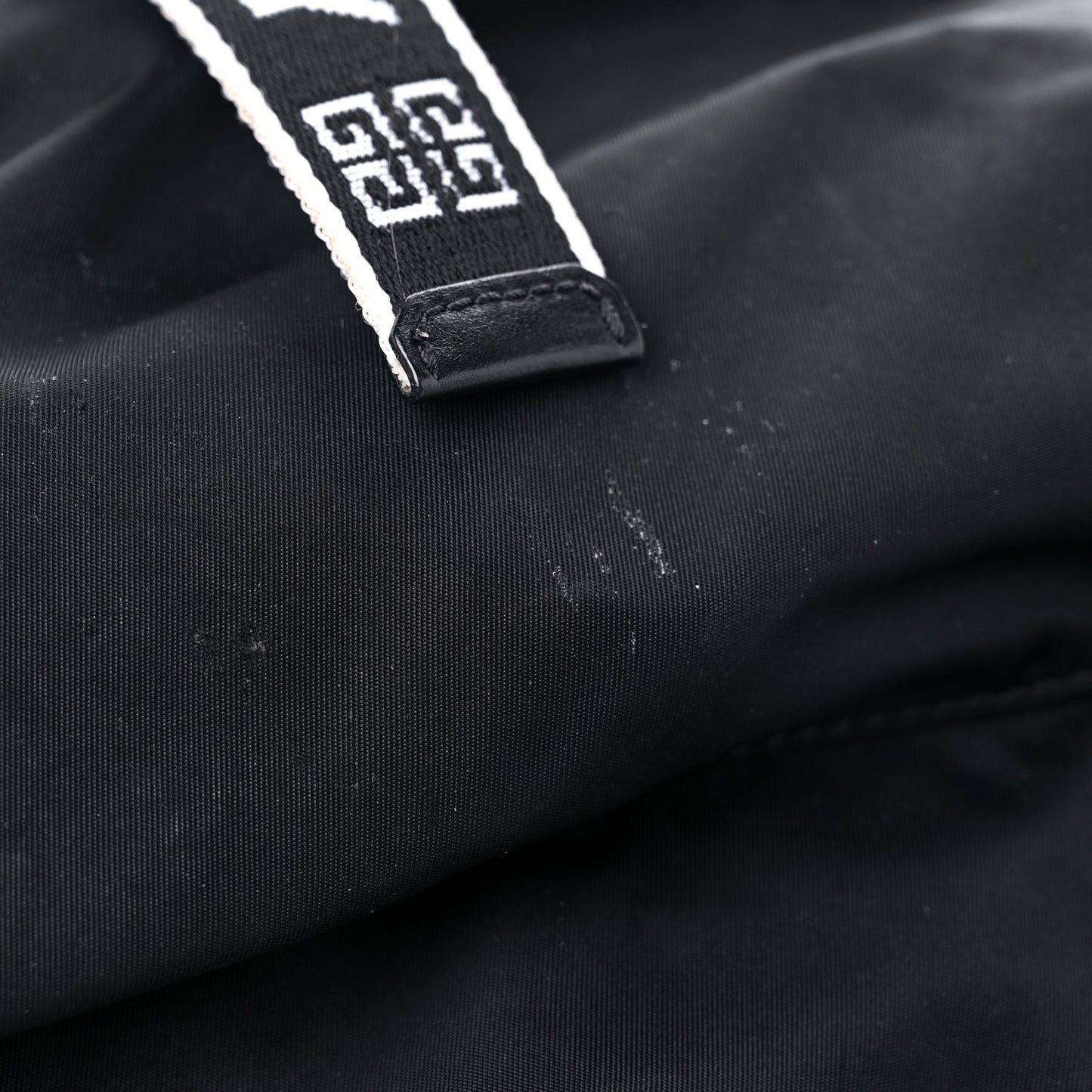 Nylon Logo Backpack Black