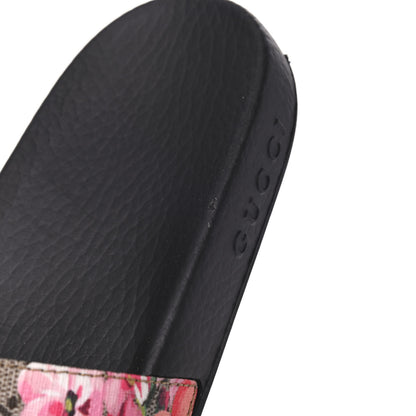 Gucci GG Supreme Monogram Blooms Slide Sandals 36 Beige Multicolor 11 of 13