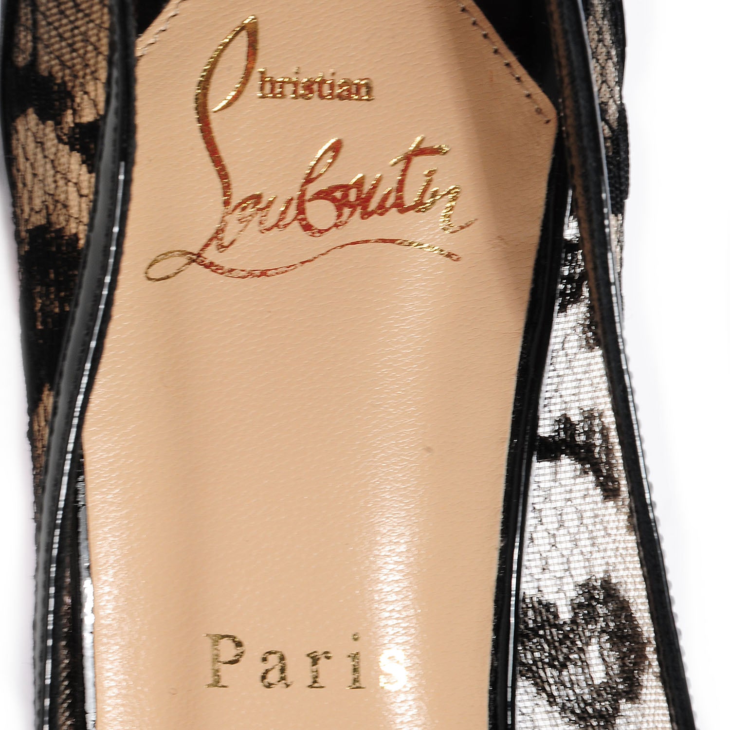 Christian Louboutin Patent Lace Leopard Ambro Pizzo 120 Pumps 40 Black 5 of 7