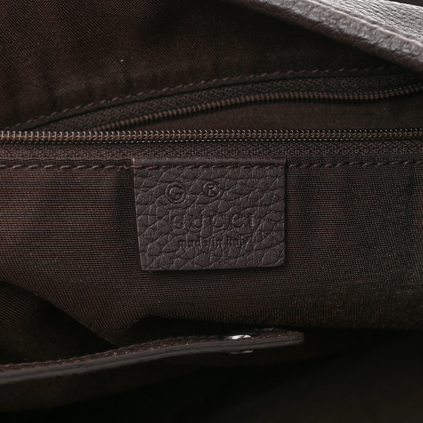 Calfskin Medium Abbey Shoulder Bag Dark Brown