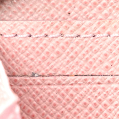 Louis Vuitton Damier Ebene Clemence Wallet Rose Ballerine 8 of 24