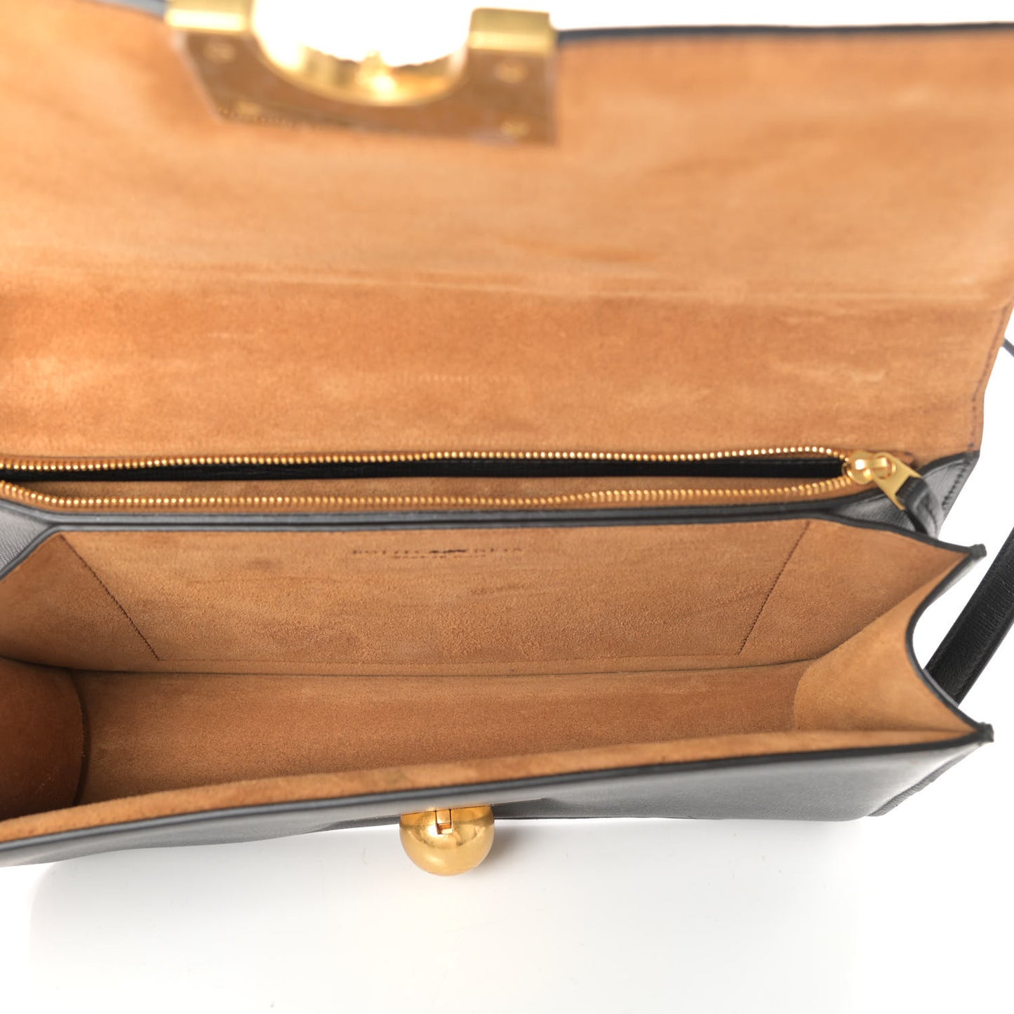 Calfskin Stamped Classic BV Bag Black