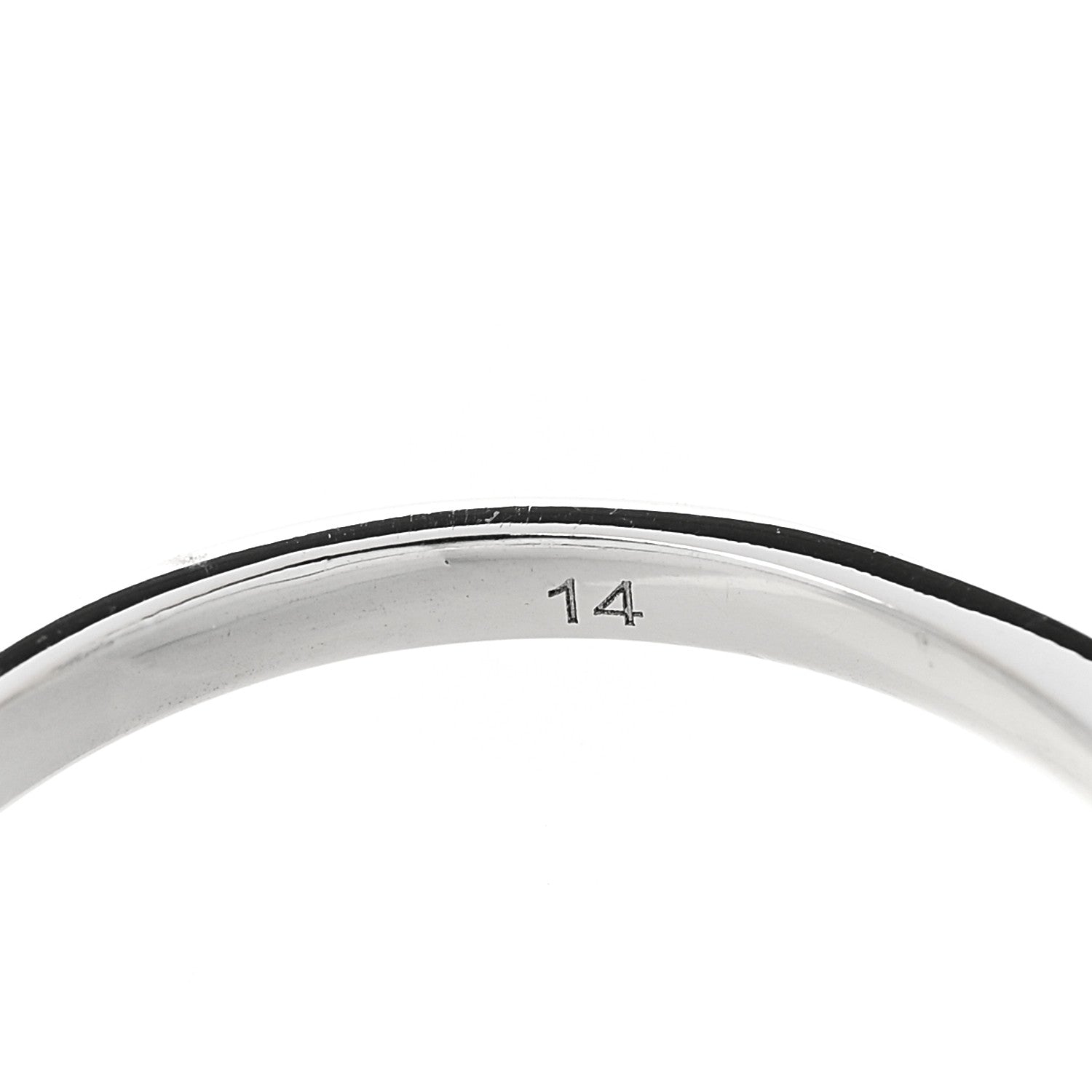 Gucci 18K White Gold Diamond Heart Band Ring 54 6.75 6 of 7