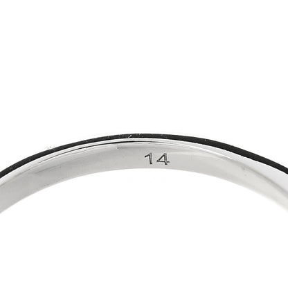 Gucci 18K White Gold Diamond Heart Band Ring 54 6.75 6 of 7