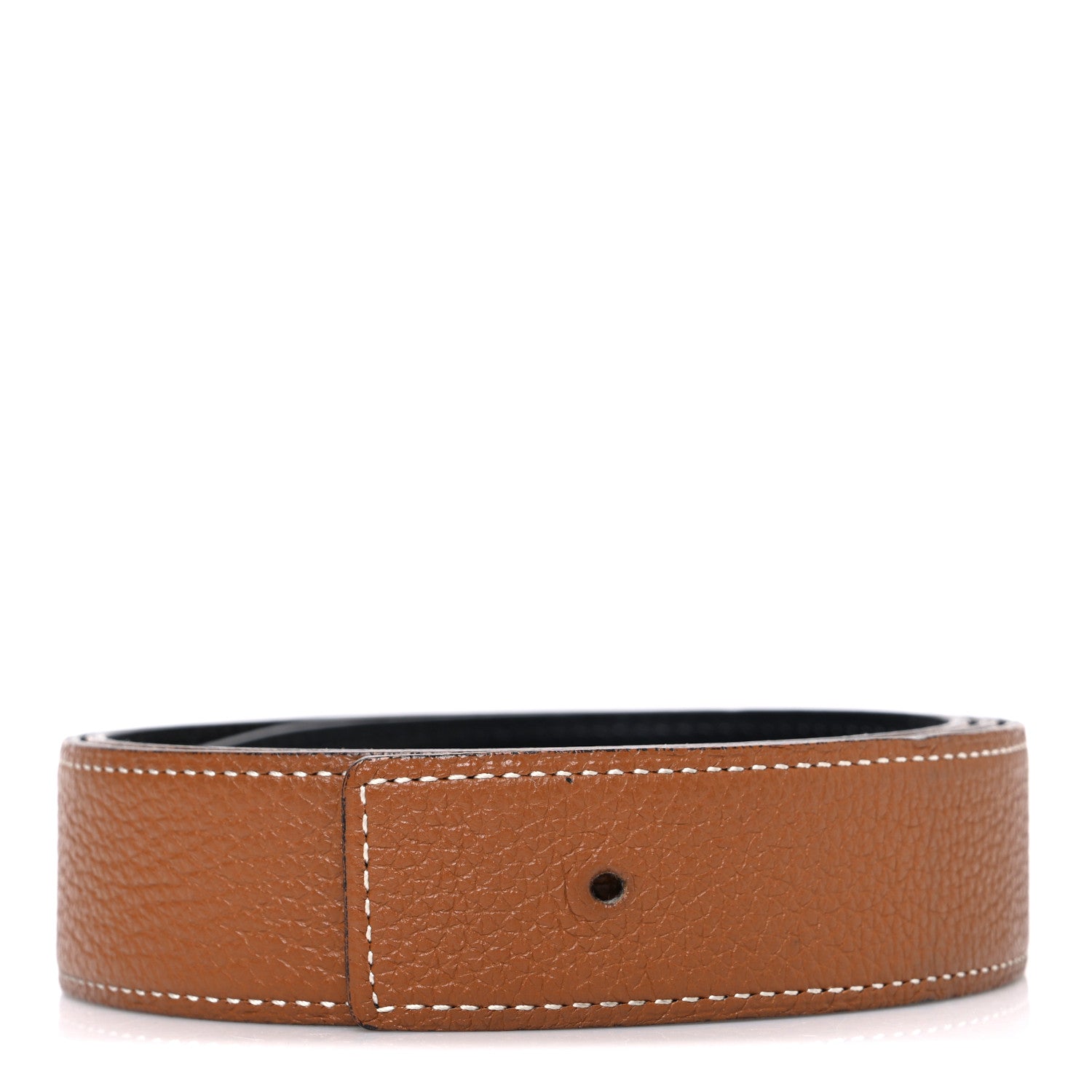 Hermes Box Togo 32mm Belt Strap 85 34 Black Gold 1 of 5
