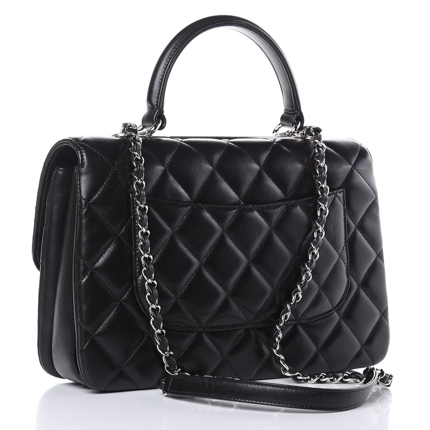 Chanel Lambskin Quilted Medium Trendy CC Flap Dual Handle Bag Black 3 of 13
