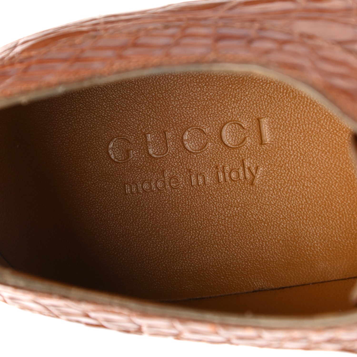Gucci Crocodile Mens Loafers 9 Brown 7 of 7