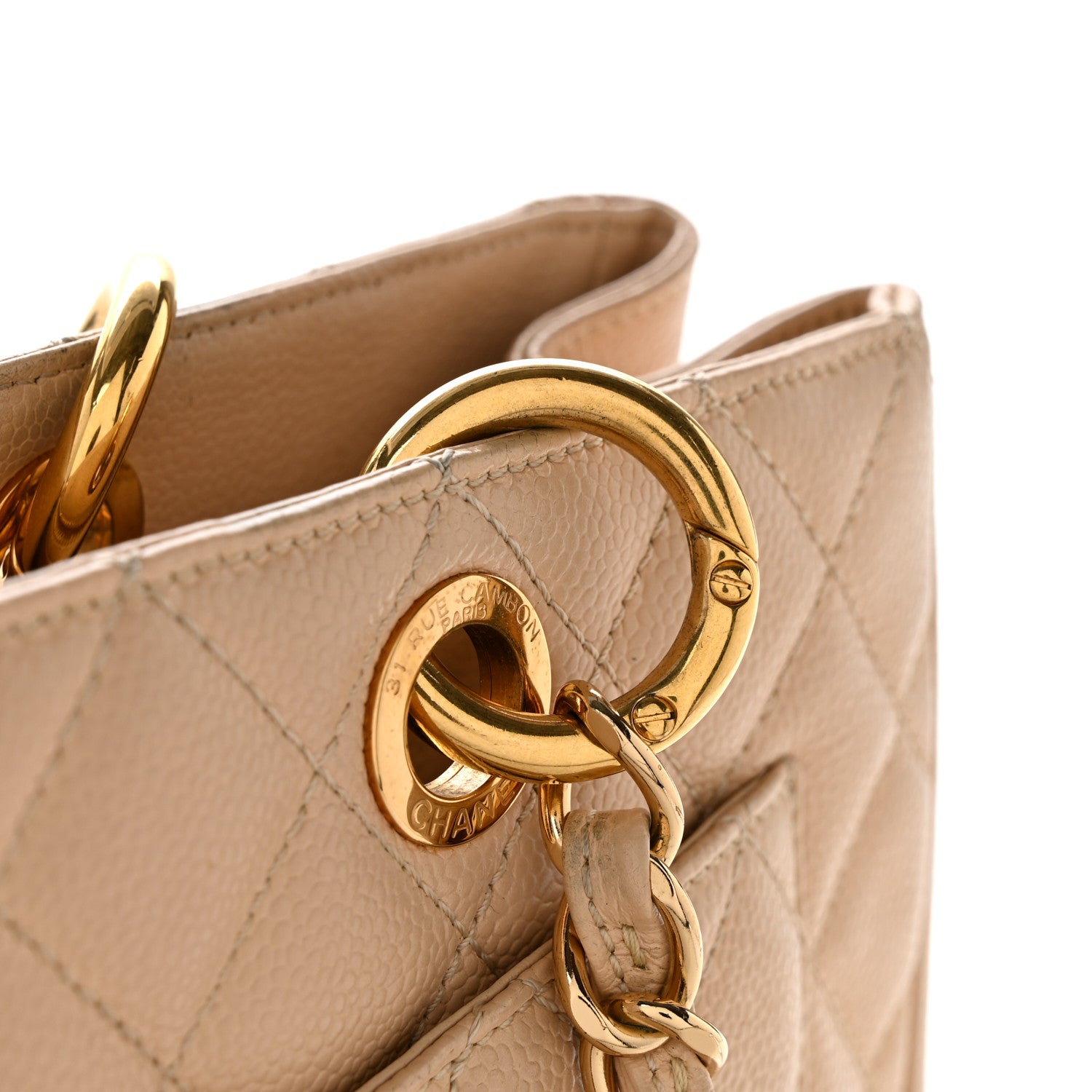 Chanel Caviar Quilted Grand Shopping Tote GST Beige Clair 11 of 13