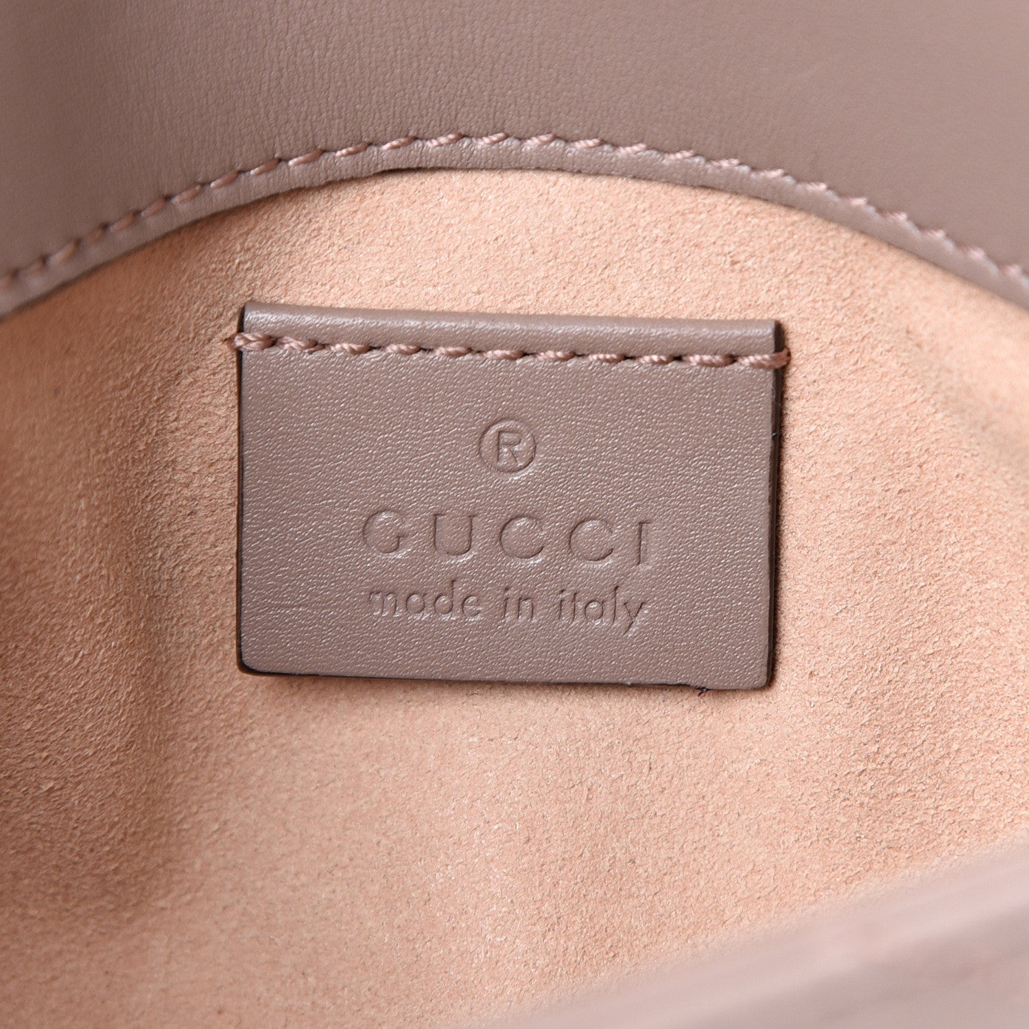 Gucci Calfskin Matelasse Super Mini GG Marmont Shoulder Bag Porcelain Rose 5 of 10
