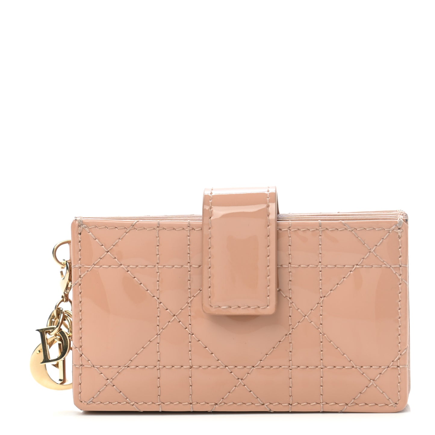 Patent Cannage Lady Dior 5-Gusset Card Holder