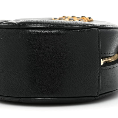Chanel Lambskin Quilted Chanel 19 Round Clutch With Chain Black 8 of 11