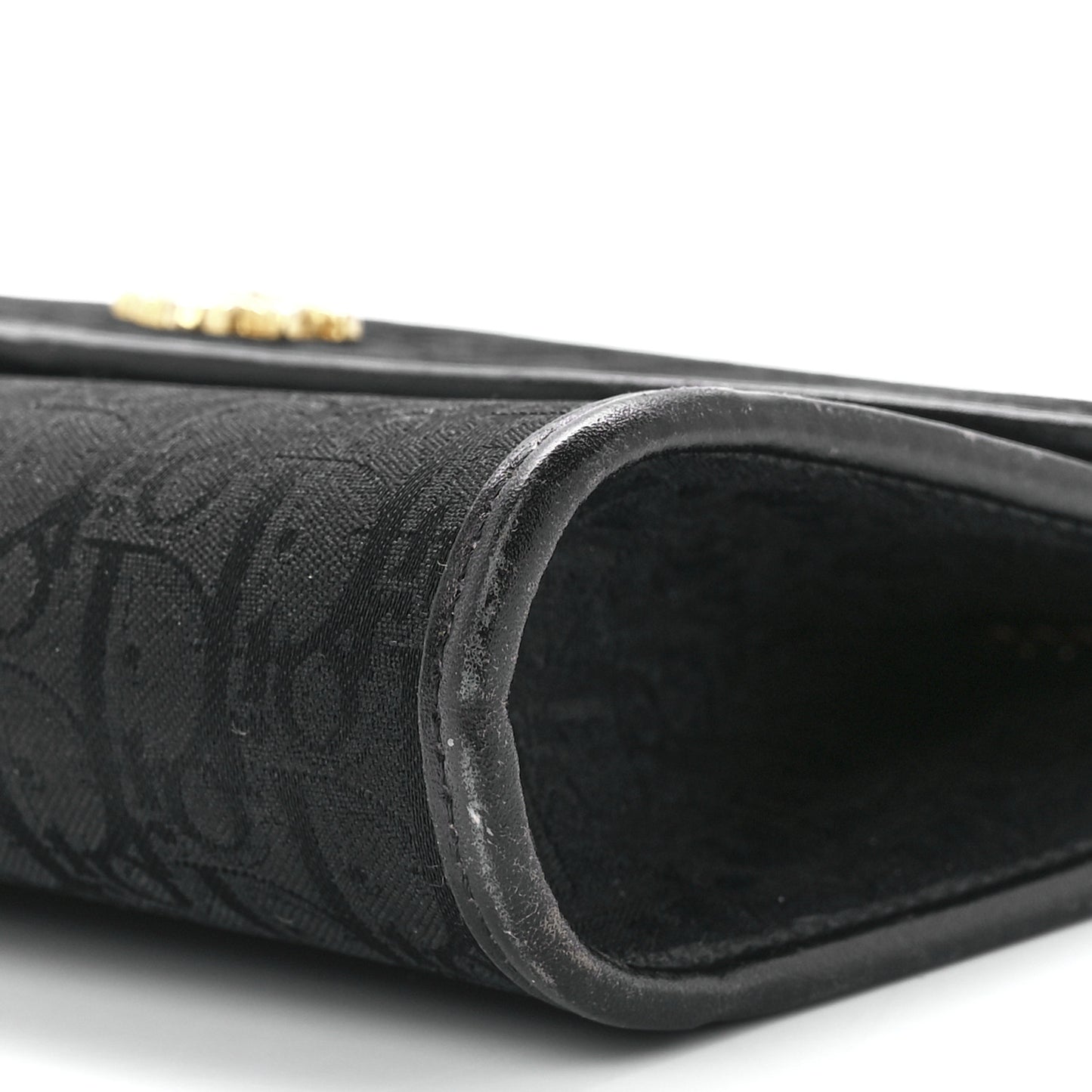 Monogram Chain Flap Black