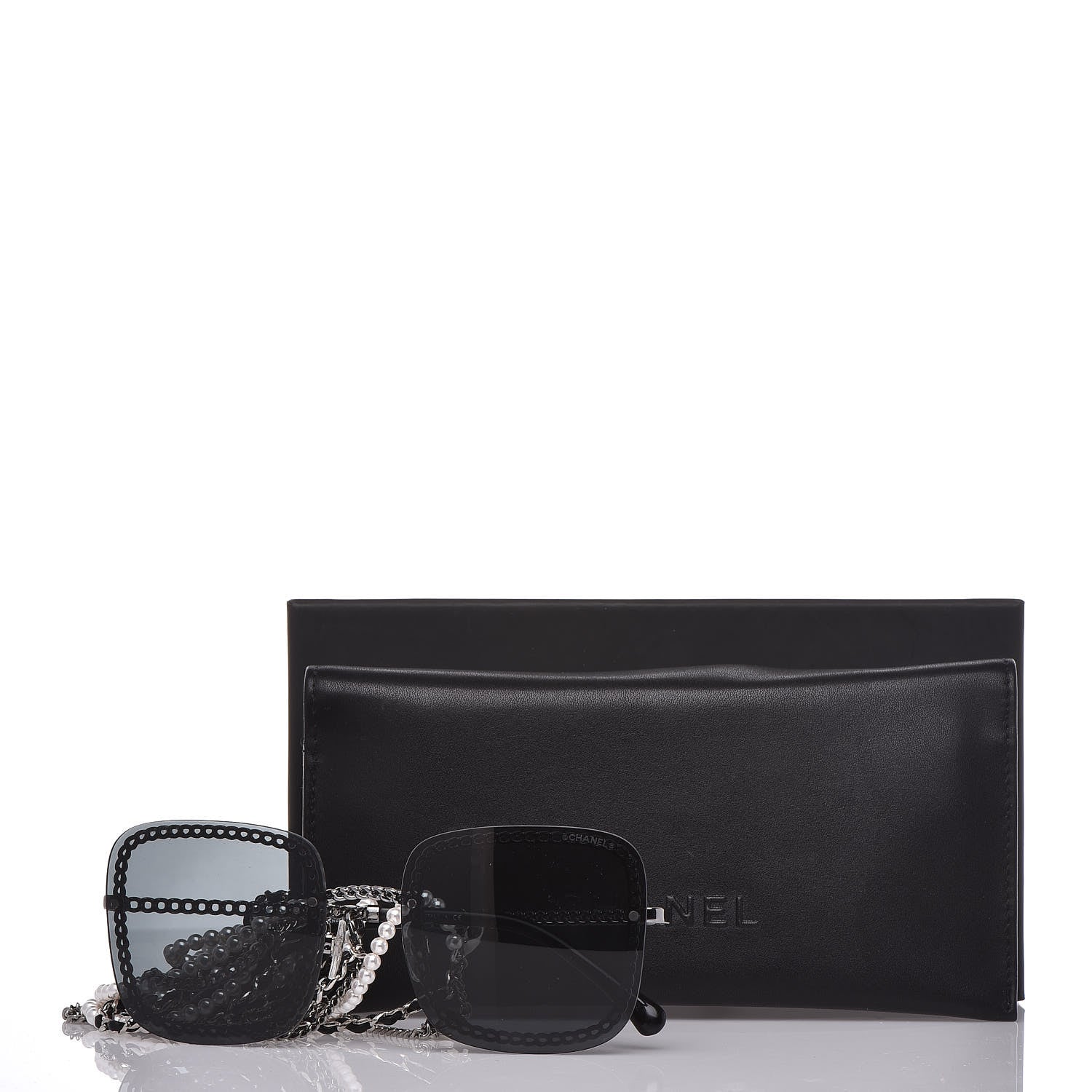Chanel Chain Square Sunglasses 4244 Black 9 of 9