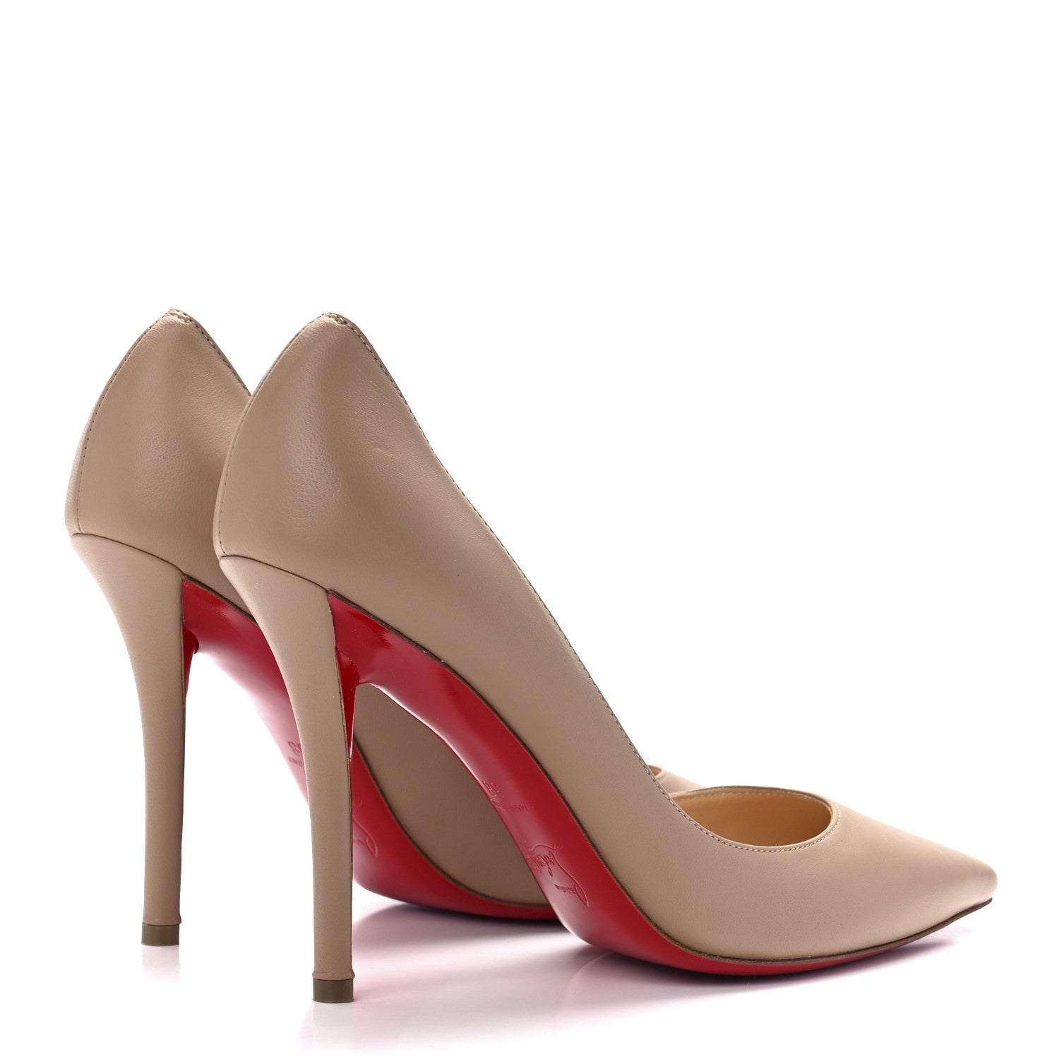 Christian Louboutin Nappa Apostrophy 100 Pumps 38 Nude 4 of 8