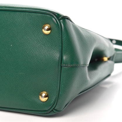 Prada Saffiano Small Galleria Double Zip Tote Biliardo 13 of 17