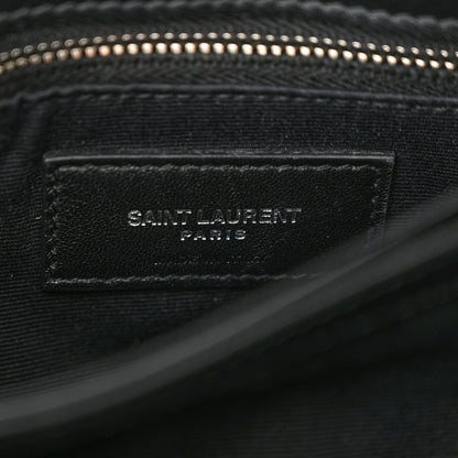 Saint Laurent Calfskin Y Quilted Monogram Toy Loulou Crossbody Bag Black 6 of 10