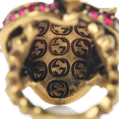 Gucci Crystal Strawberry Ring 8 Red 6 of 6