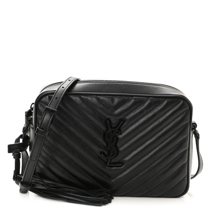 Saint Laurent Calfskin Matelasse Monogram Lou Camera Bag Black 1 of 9