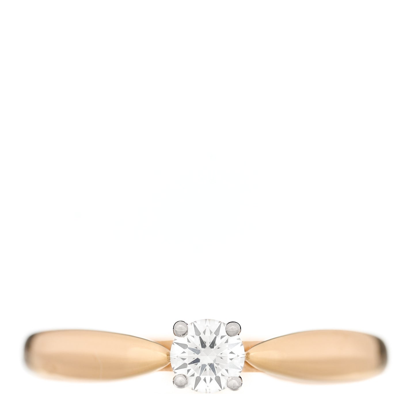 18K Rose Gold Platinum Diamond .19ct Harmony Solitaire Engagement Ring 53 6.25