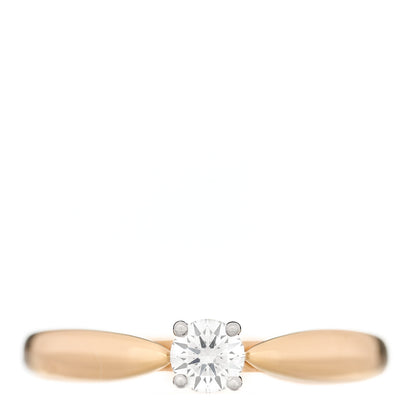 Tiffany 18K Rose Gold Platinum Diamond .19ct Harmony Solitaire Engagement Ring 53 6.25 1 of 7