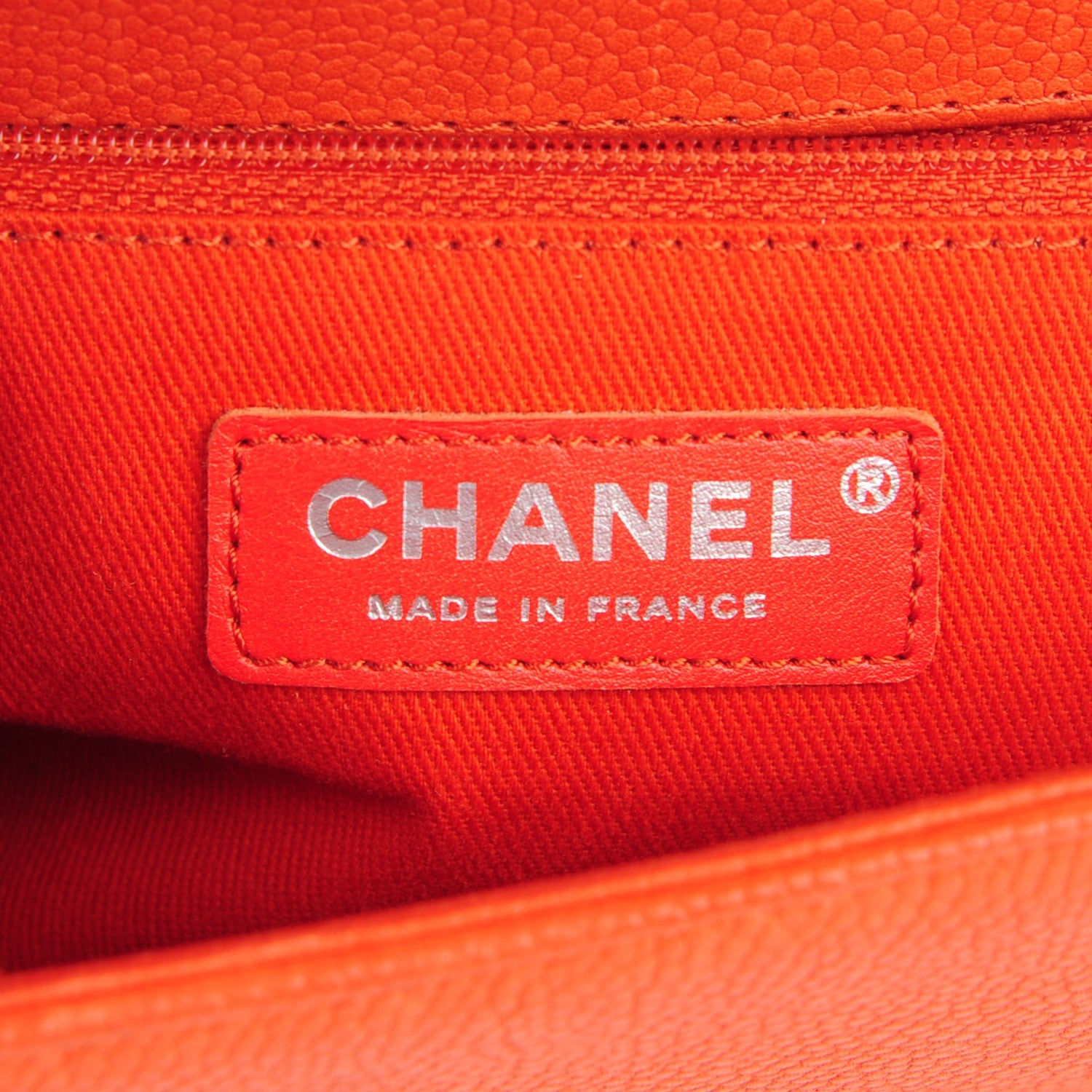 Chanel Caviar Calfskin Stitched Large Boy Flap Dark Orange 6 of 9