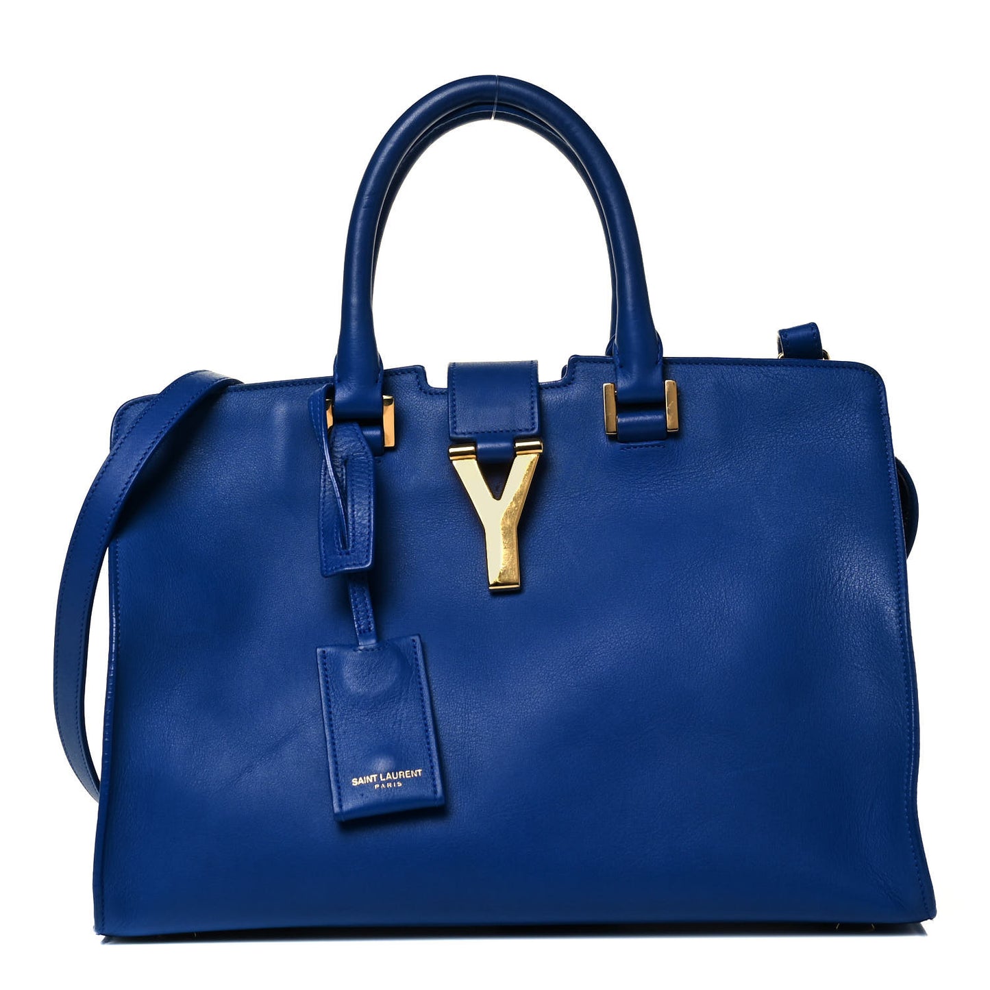 Calfskin Small Classic Y Cabas Royal Blue