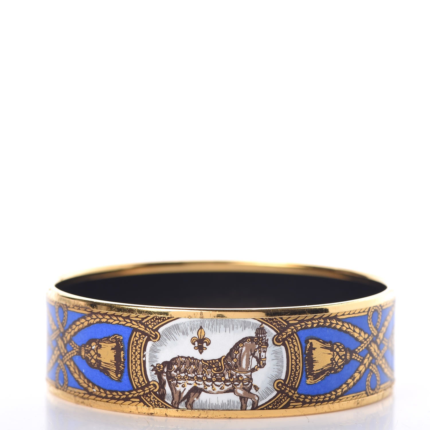 Hermes Enamel Printed Wide Grand Apparat Bracelet 70 3 of 7