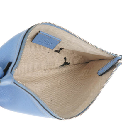 Gucci Pebbled Calfskin Zip Pouch Mineral Blue 5 of 8