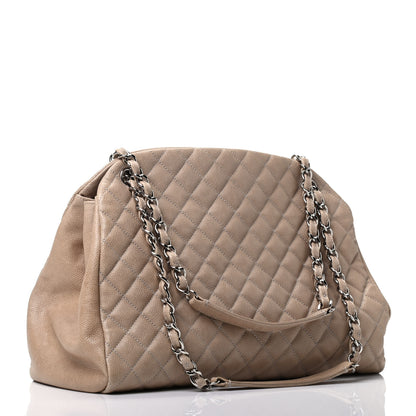 Chanel Caviar Quilted Large Just Mademoiselle Bowling Bag Grey 2 of 8